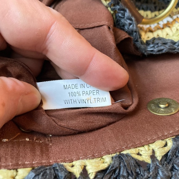 ☀️ 100 % Paper Boho Bag 13.5” X 13.5” - Picture 5 of 5